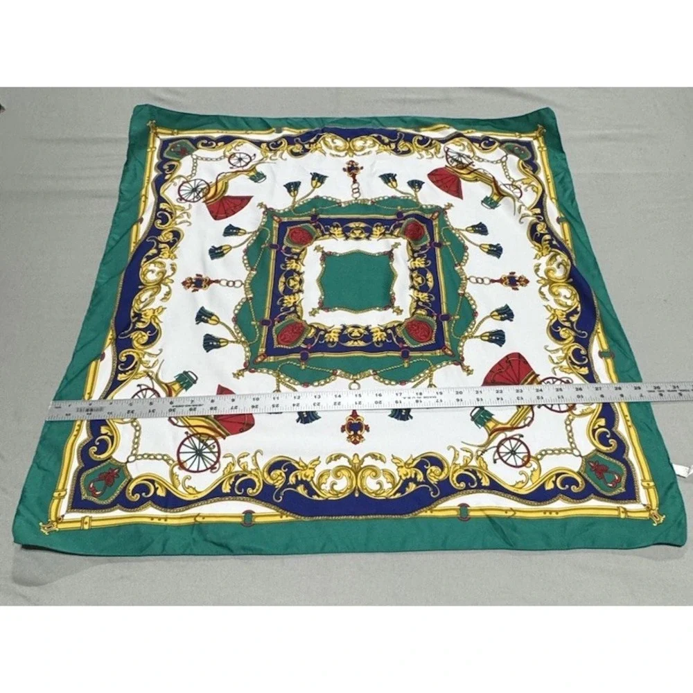 Made in Italy Equestrian Chain Print Square Scarf 34